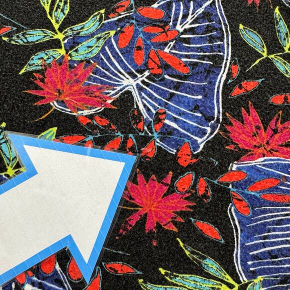 CHICOS Black Tropical Floral Rayon Blend 3/4 Sleeve Top Size Large (2) Pullover - Picture 11 of 11